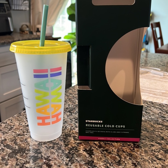 NWT Starbucks Hawaii Collection Cold Cups Pack of 5 - Picture 5 of 9
